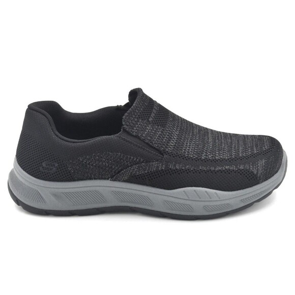 Skechers Men\'s Cohagen Knit Walk Slip-On Shoes 204849 Black Gray Casual Size 9.5 main image 4